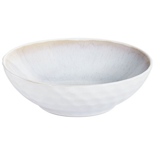 Set di 8 piatti fondi ingres  caolino fatto a mano finitura smalto reattivo Grigio chiaro Cucina Sala da pranzo