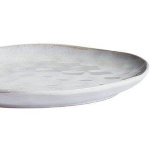 Set di 8 piatti in gres grigio chiaro fatti a mano con smalto reattivo Cucina Sala da pranzo