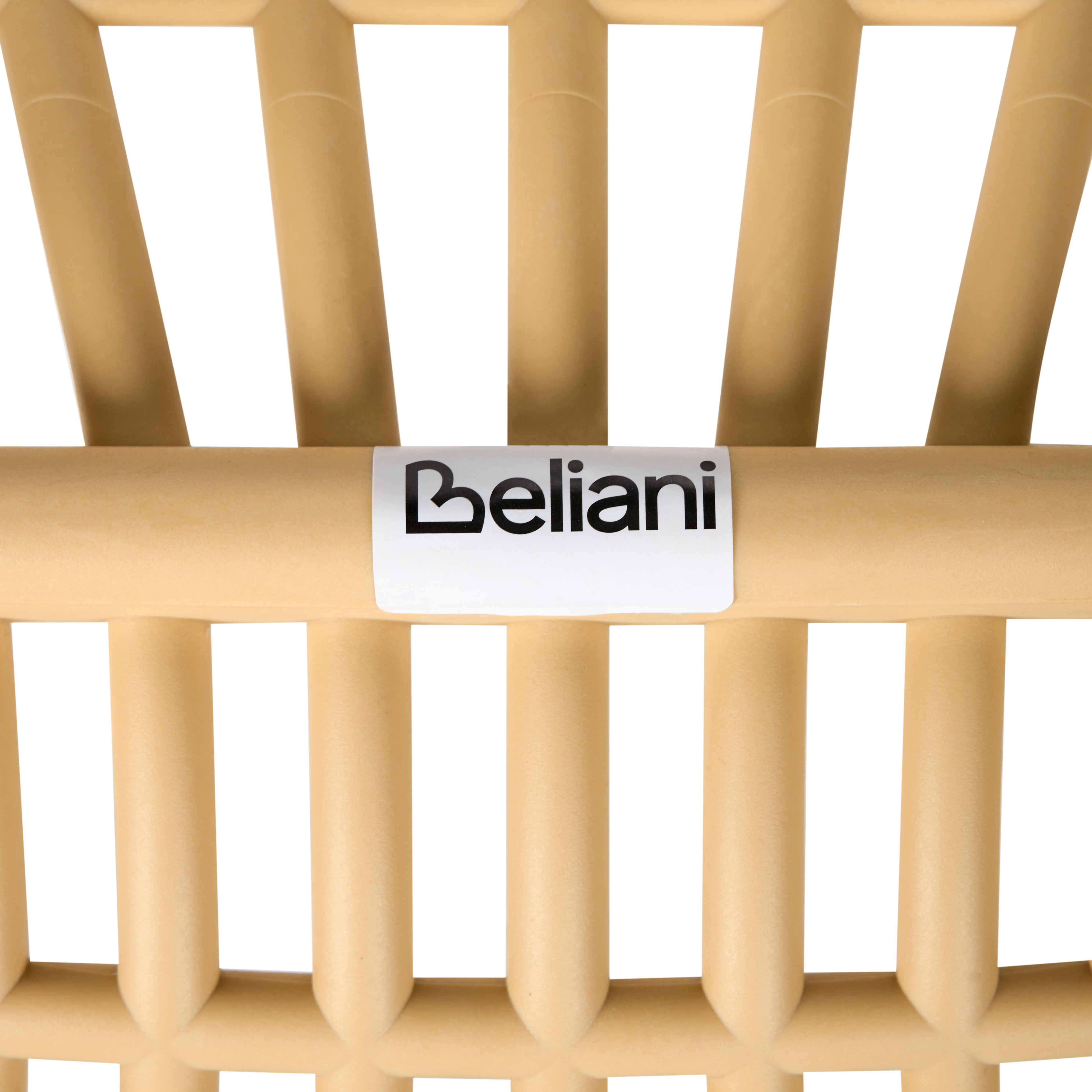 Set di 4 sedie da giardino beige in polipropilene leggero resistente alle intemperie in plastica per interni e per esterni moderno