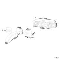 Rubinetto Miscelatore per lavabo a parete in ottone oro 3 fori per rubinetti doppia leva