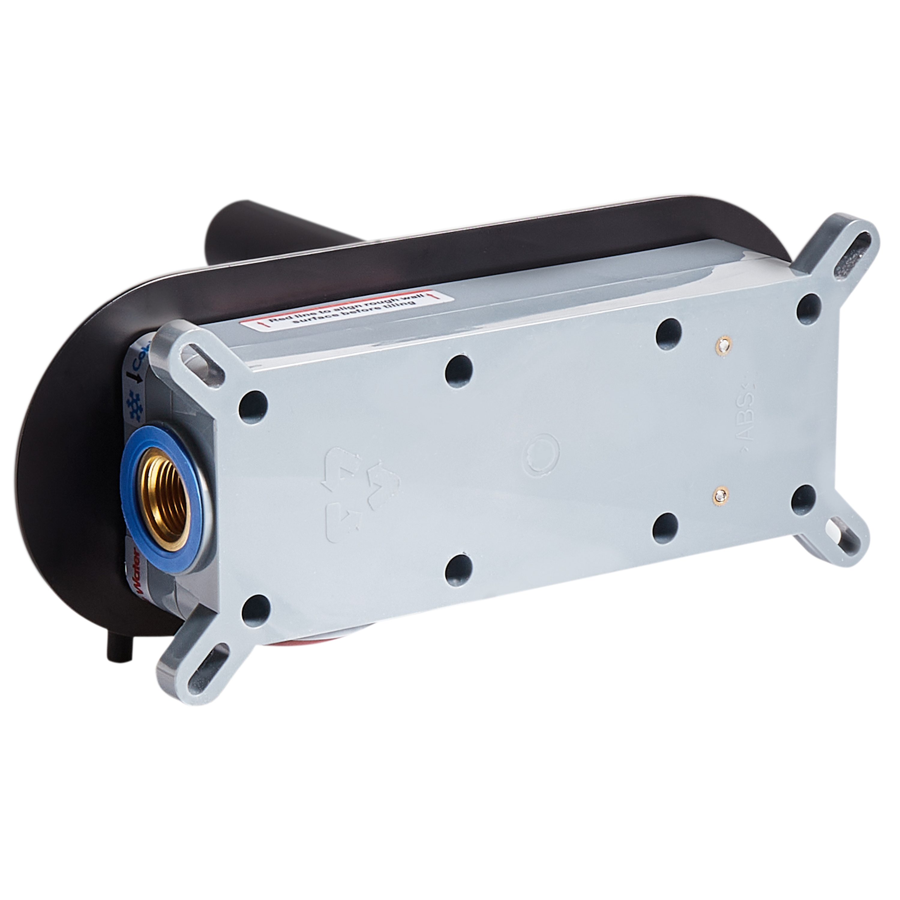 Rubinetto miscelatore da lavabo a parete in ottone color nero con singola maniglia