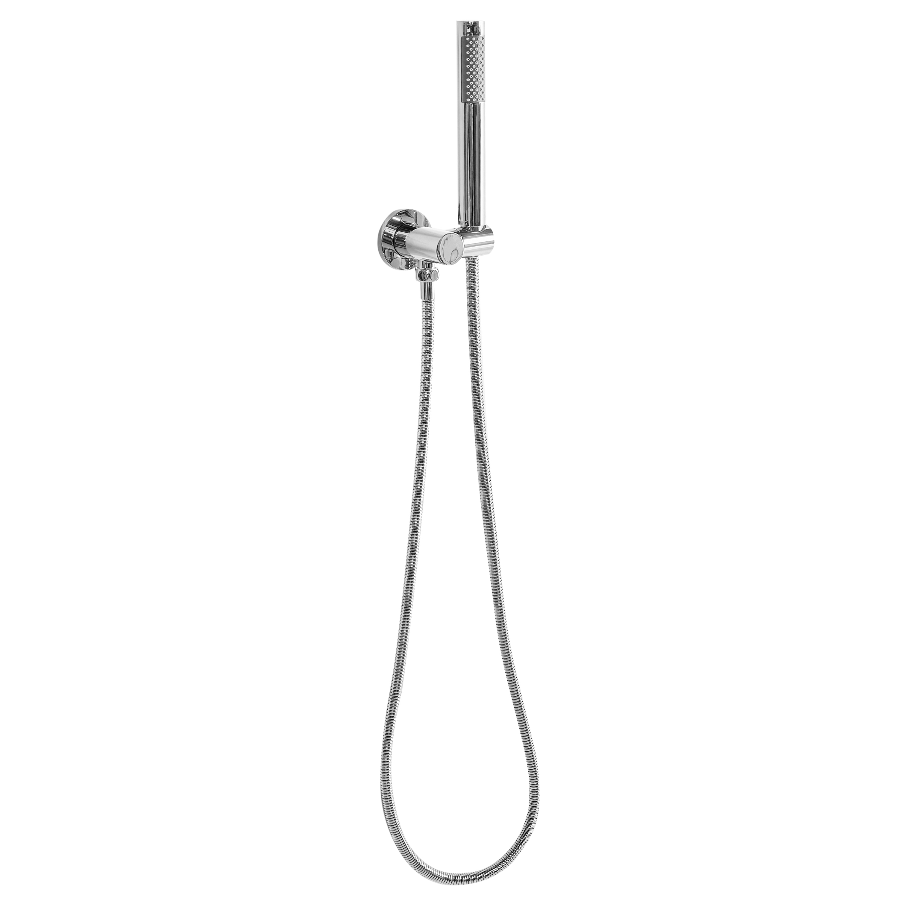 Set di miscelatori per vasca da bagno montati a muro, in ottone argentato, soffione doccia a bocca singola