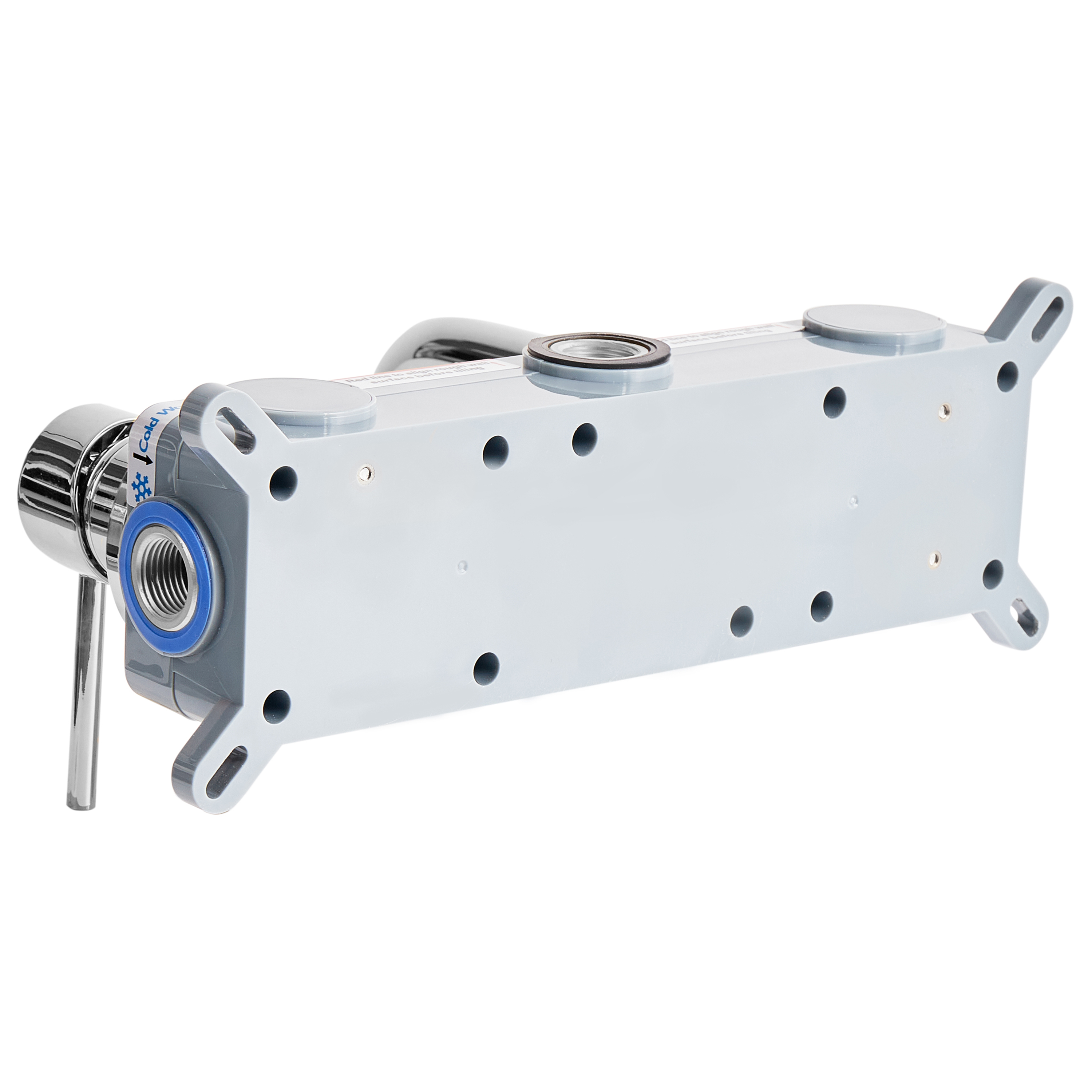 Set di miscelatori per vasca da bagno montati a muro, in ottone argentato, soffione doccia a bocca singola