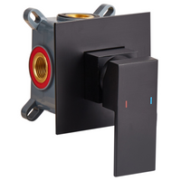 Rubinetto miscelatore per lavabo a parete in ottone nero monocomando