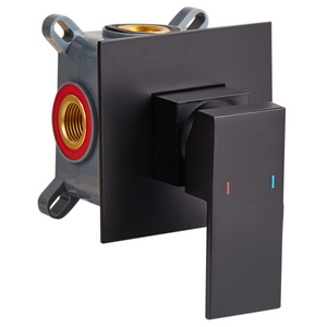 Rubinetto miscelatore per lavabo a parete in ottone nero monocomando