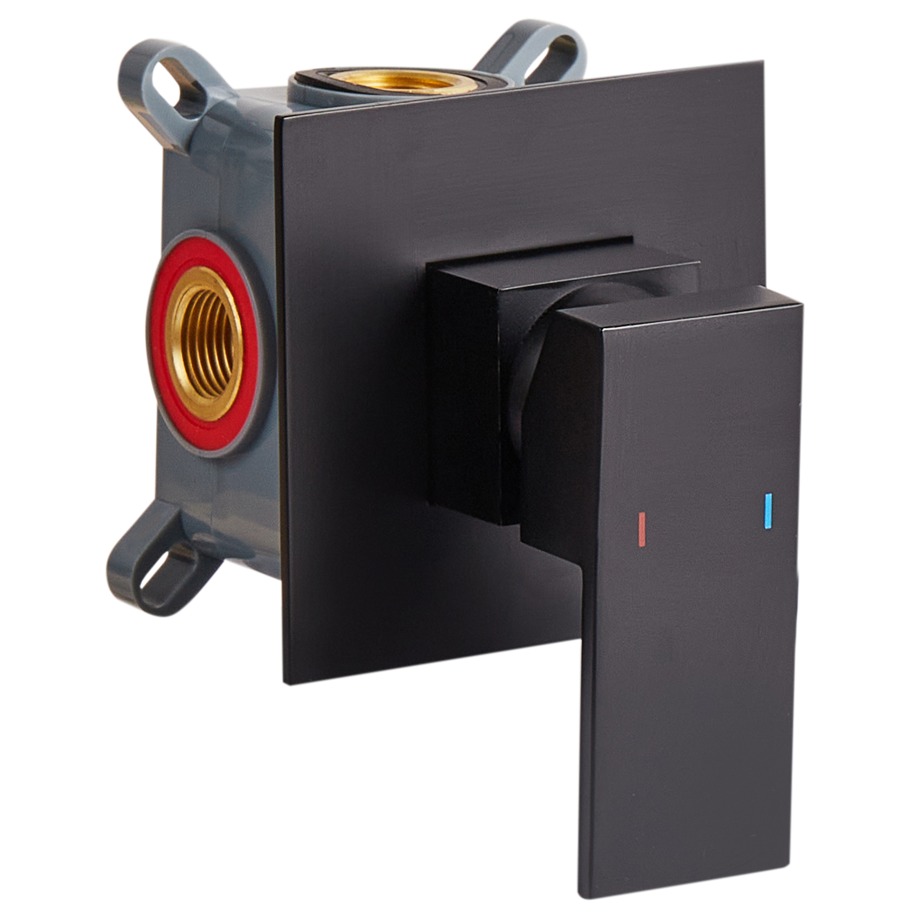 Rubinetto miscelatore per lavabo a parete in ottone nero monocomando