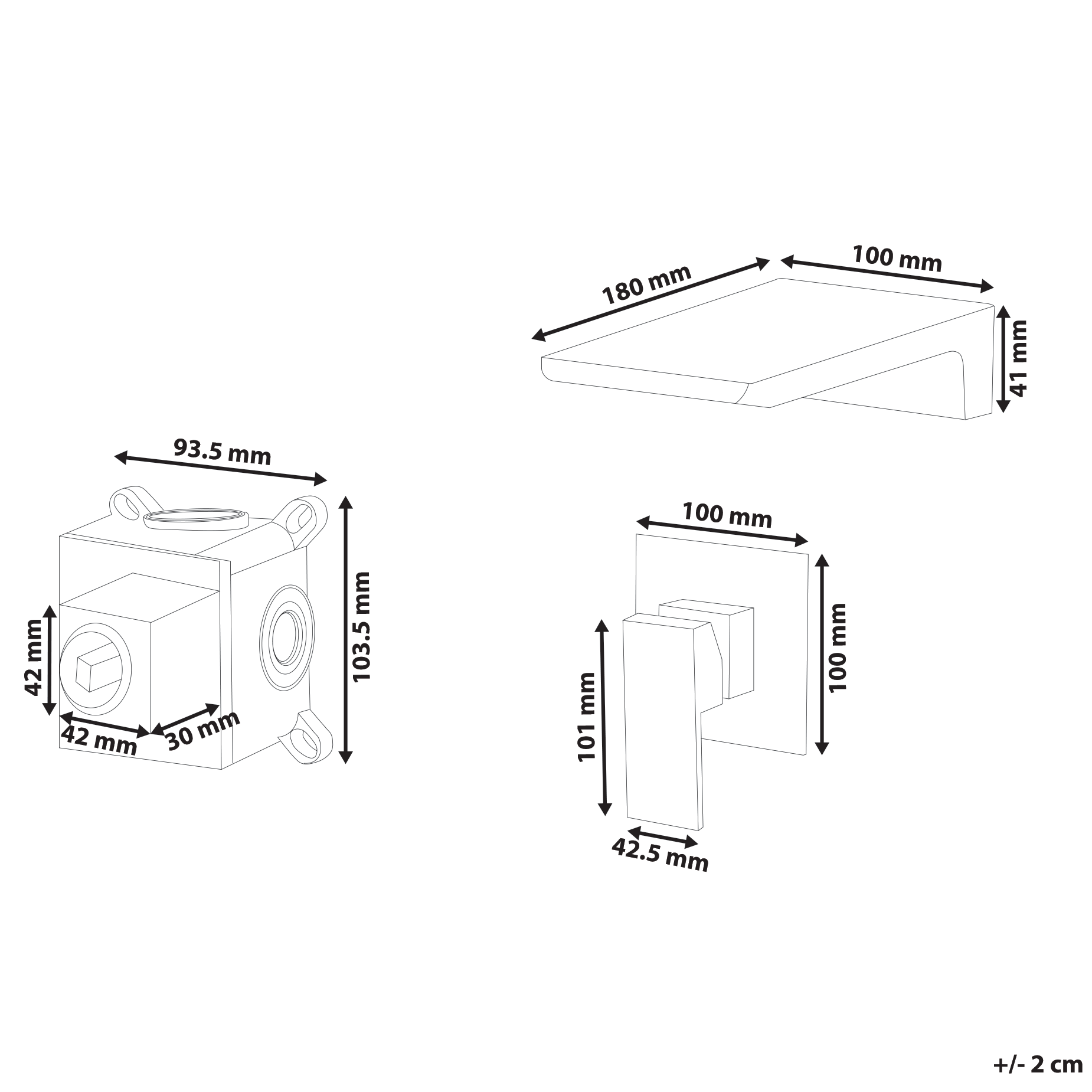 Rubinetto miscelatore per lavabo a parete in ottone nero monocomando