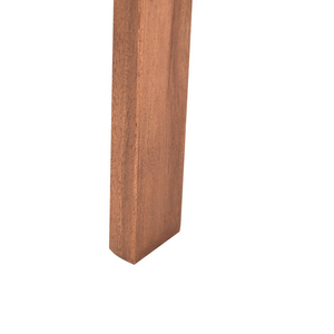 Tavolo da giardino in legno d'acacia semicircolare 70 x 44 cm Marrone stile tradizionale rustico