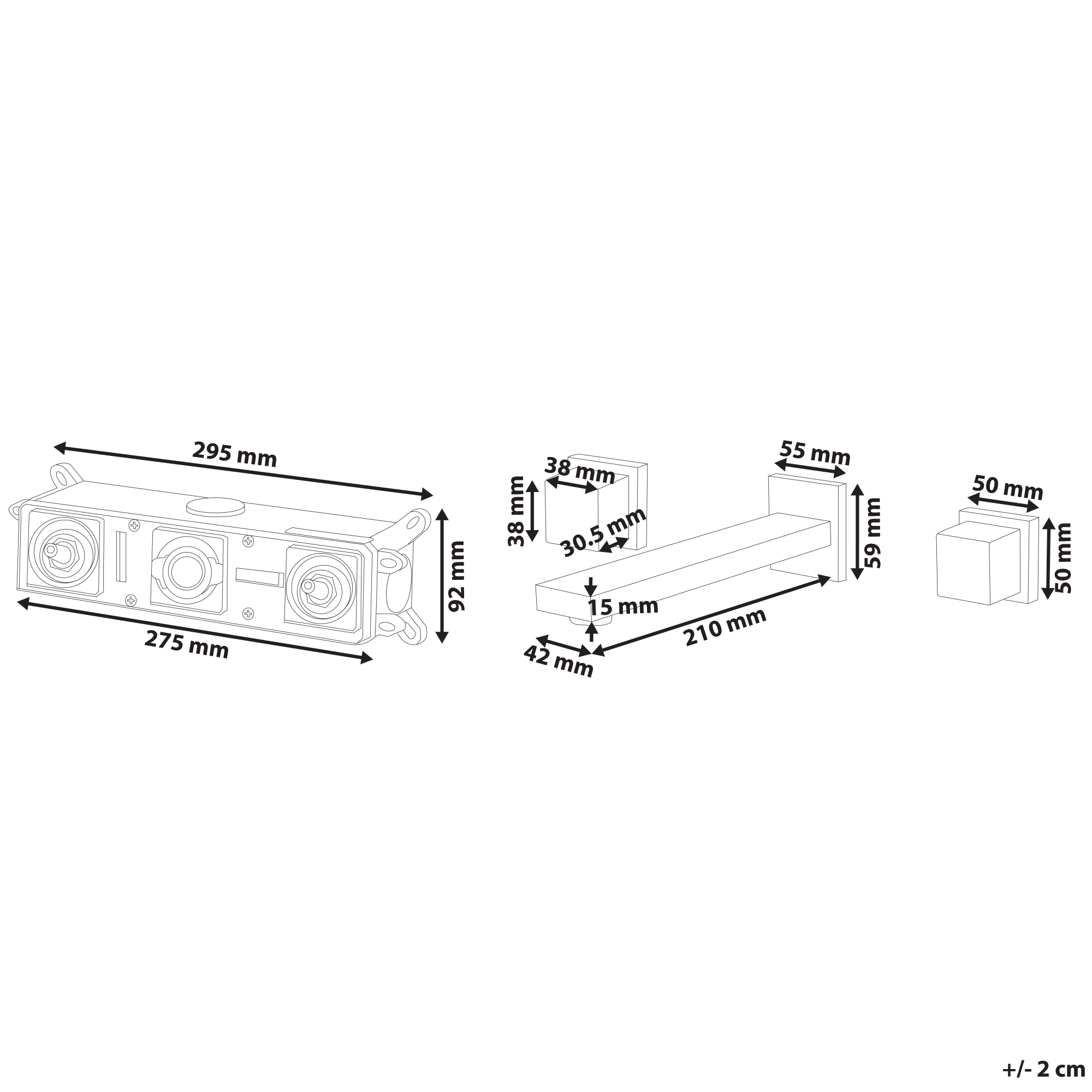 Rubinetto Miscelatore per lavabo a parete in ottone nero 3 fori per rubinetti doppia leva