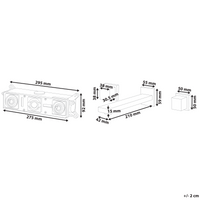 Rubinetto Miscelatore per lavabo a parete in ottone oro 3 fori per rubinetti doppia leva