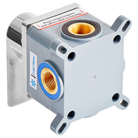 Rubinetto a cascata per lavabo a parete in ottone argentato monocomando