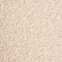 Set di 2 sedie da pranzo imbottite in bouclè beige chiaro senza braccioli Design stile retrò