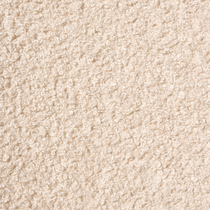 Set di 2 sedie da pranzo imbottite in bouclè beige chiaro senza braccioli Design stile retrò