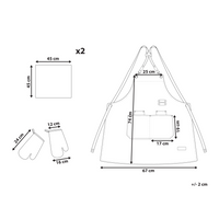 Set da cucina Grembiule Guanti da forno e strofinacci rosso tessuti da cucina