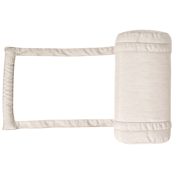 Cuscino per lettino prendisole Beige chiaro in poliestere resistente ai raggi UV con lacci e cuscino poggiatesta spesso