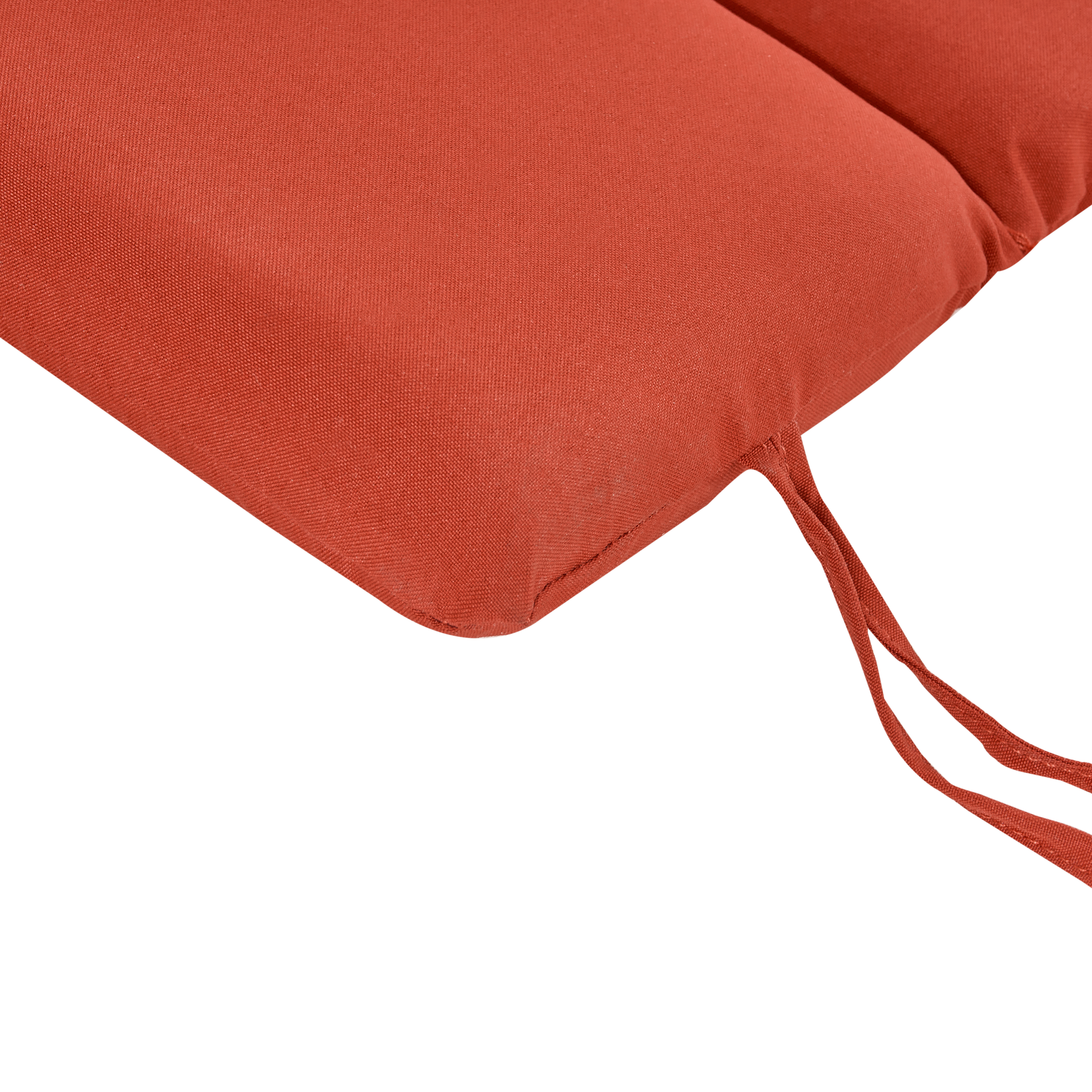 Cuscino per lettino prendisole rosso in poliestere resistente ai raggi UV con lacci e cuscino poggiatesta spesso