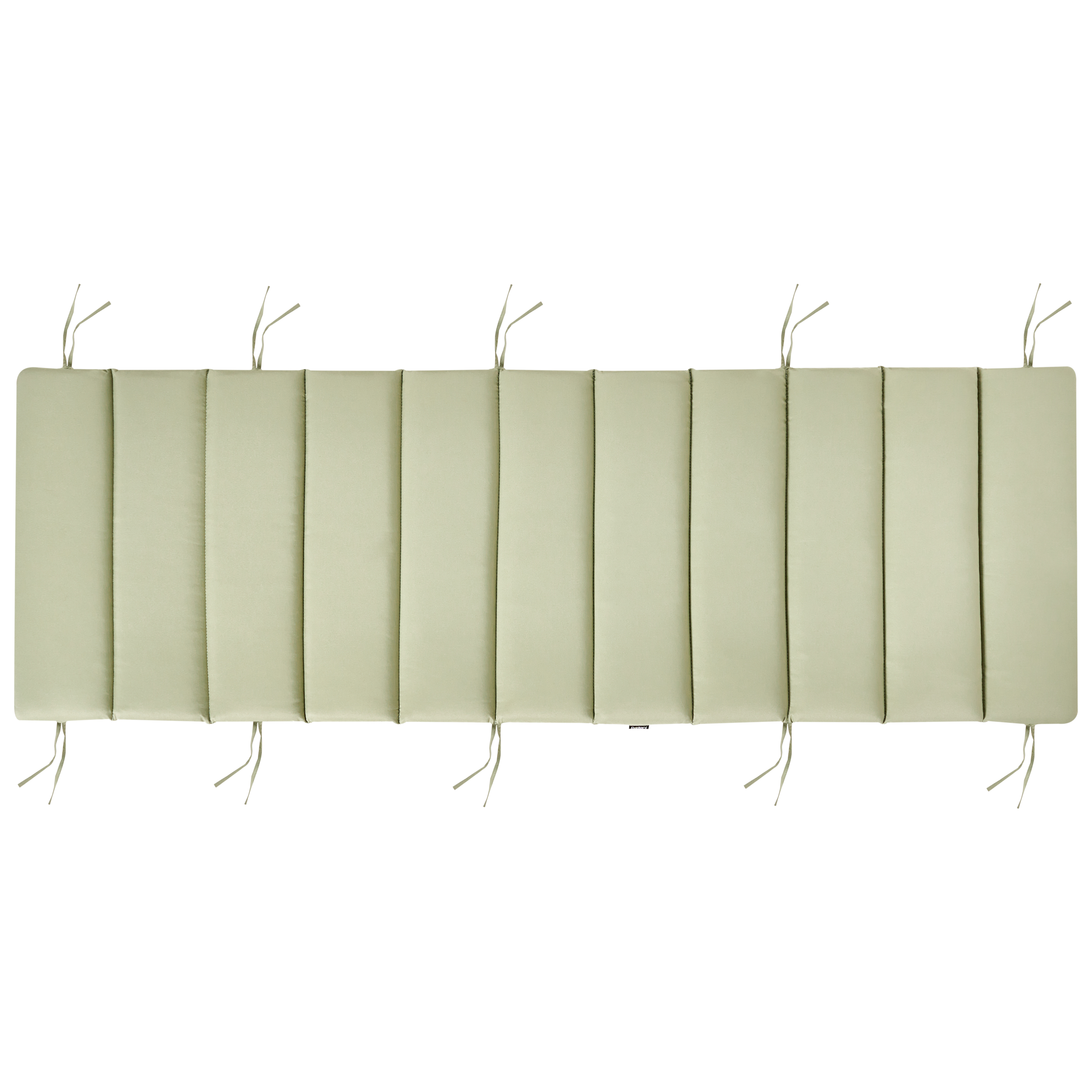 Cuscino per lettino prendisole verde in poliestere resistente ai raggi UV con lacci e cuscino poggiatesta spesso