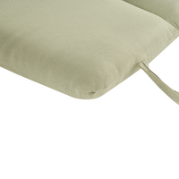 Cuscino per lettino prendisole verde in poliestere resistente ai raggi UV con lacci e cuscino poggiatesta spesso