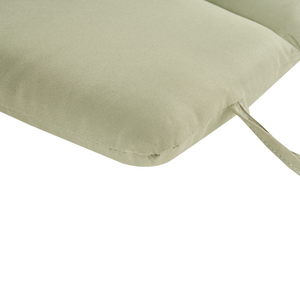 Cuscino per lettino prendisole verde in poliestere resistente ai raggi UV con lacci e cuscino poggiatesta spesso