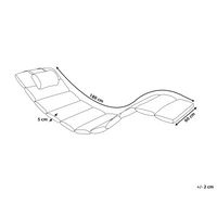 Cuscino per lettino prendisole verde in poliestere resistente ai raggi UV con lacci e cuscino poggiatesta spesso