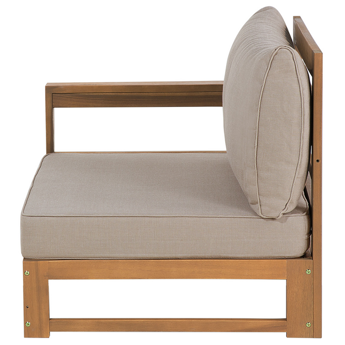 Set di 2 copricuscini per sedili singoli per esterni tortora UV resistente stile minimalista