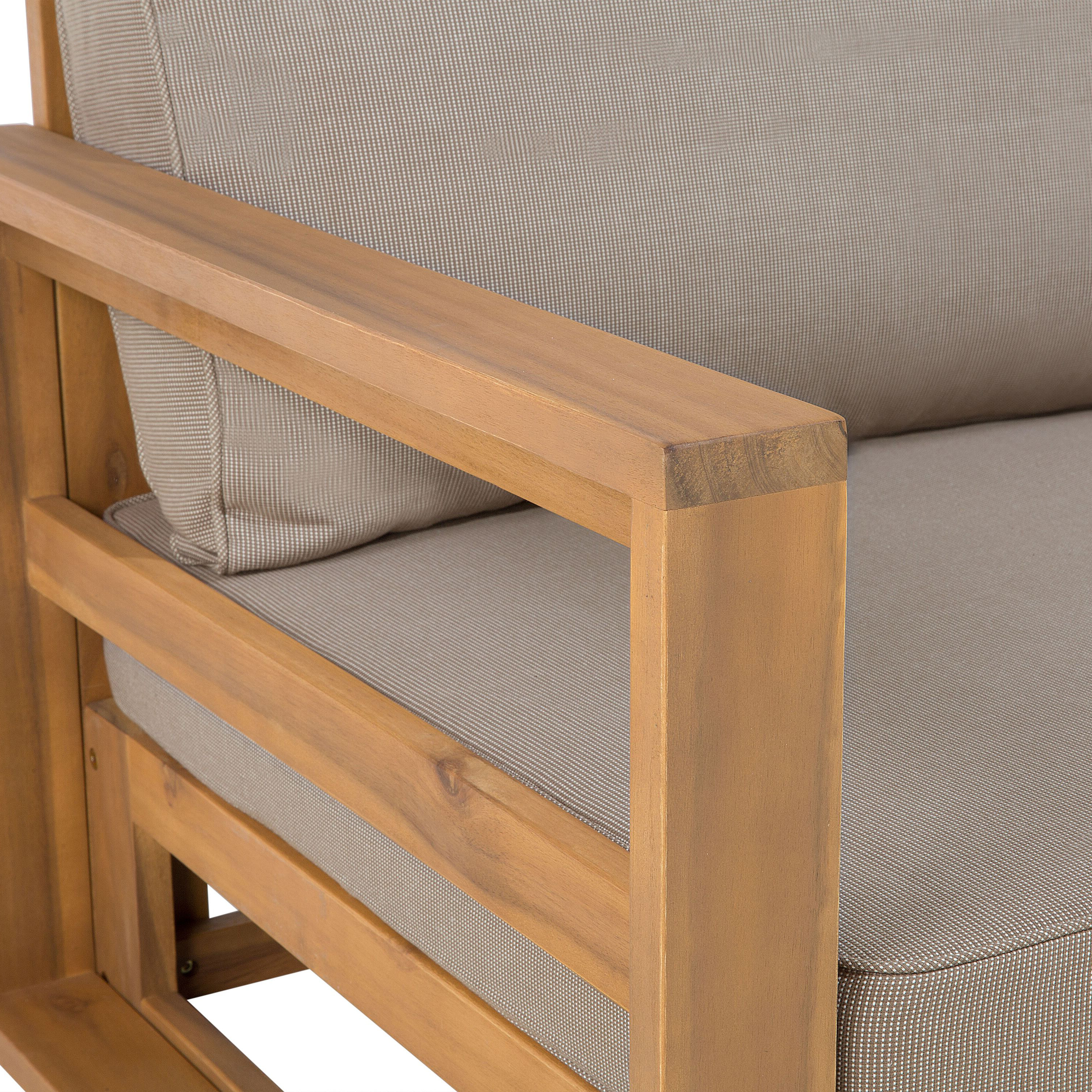 Set di 2 copricuscini per sedili singoli per esterni tortora UV resistente stile minimalista