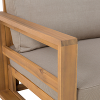 Set di 2 copricuscini per sedili singoli per esterni tortora UV resistente stile minimalista