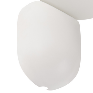 Set di 2 lampade da parete a forma di globo in vetro opalino bianco stile vintage