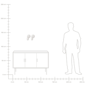 Set di 2 lampade da parete a forma di globo in vetro opalino bianco stile vintage