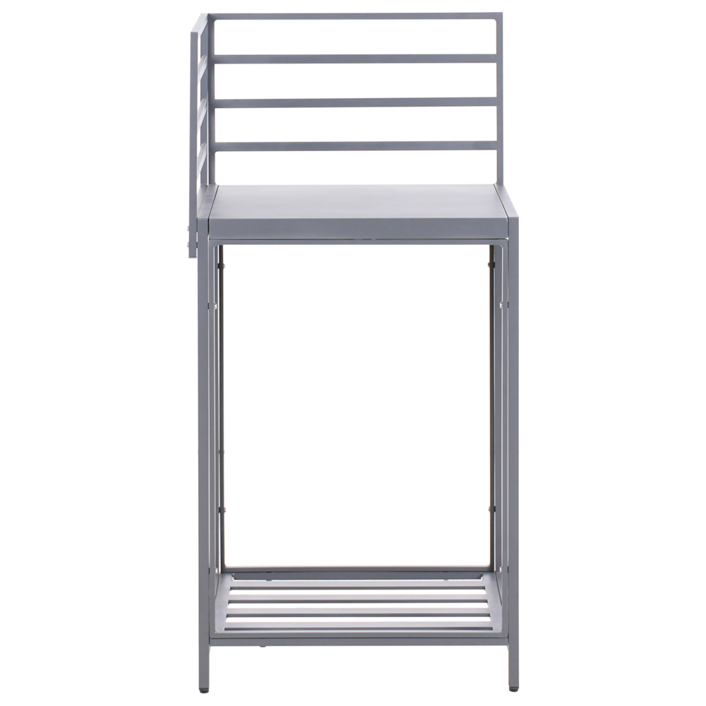 Set cucina da esterno 4 elementi in alluminio e PE Rattan con lavello grigio leva cucino da esterno