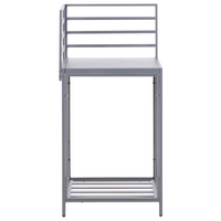 Set cucina da esterno 4 elementi in alluminio e PE Rattan con lavello grigio leva cucino da esterno