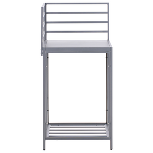 Set cucina da esterno 4 elementi in alluminio e PE Rattan con lavello grigio leva cucino da esterno