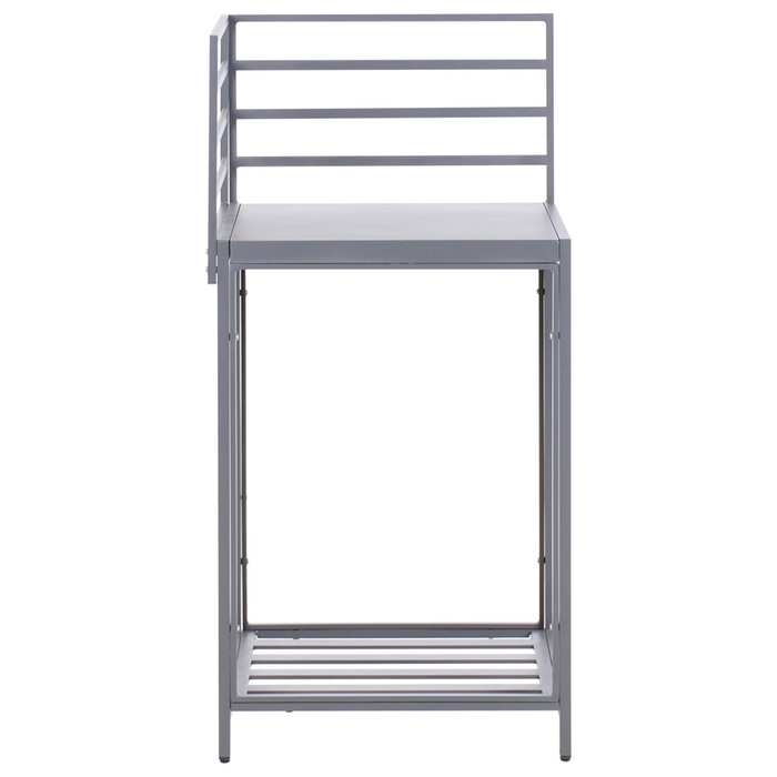 Set cucina da esterno 4 elementi in alluminio e PE Rattan con lavello grigio leva cucino da esterno