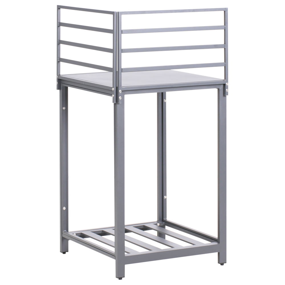 Set cucina da esterno 4 elementi in alluminio e PE Rattan con lavello grigio leva cucino da esterno