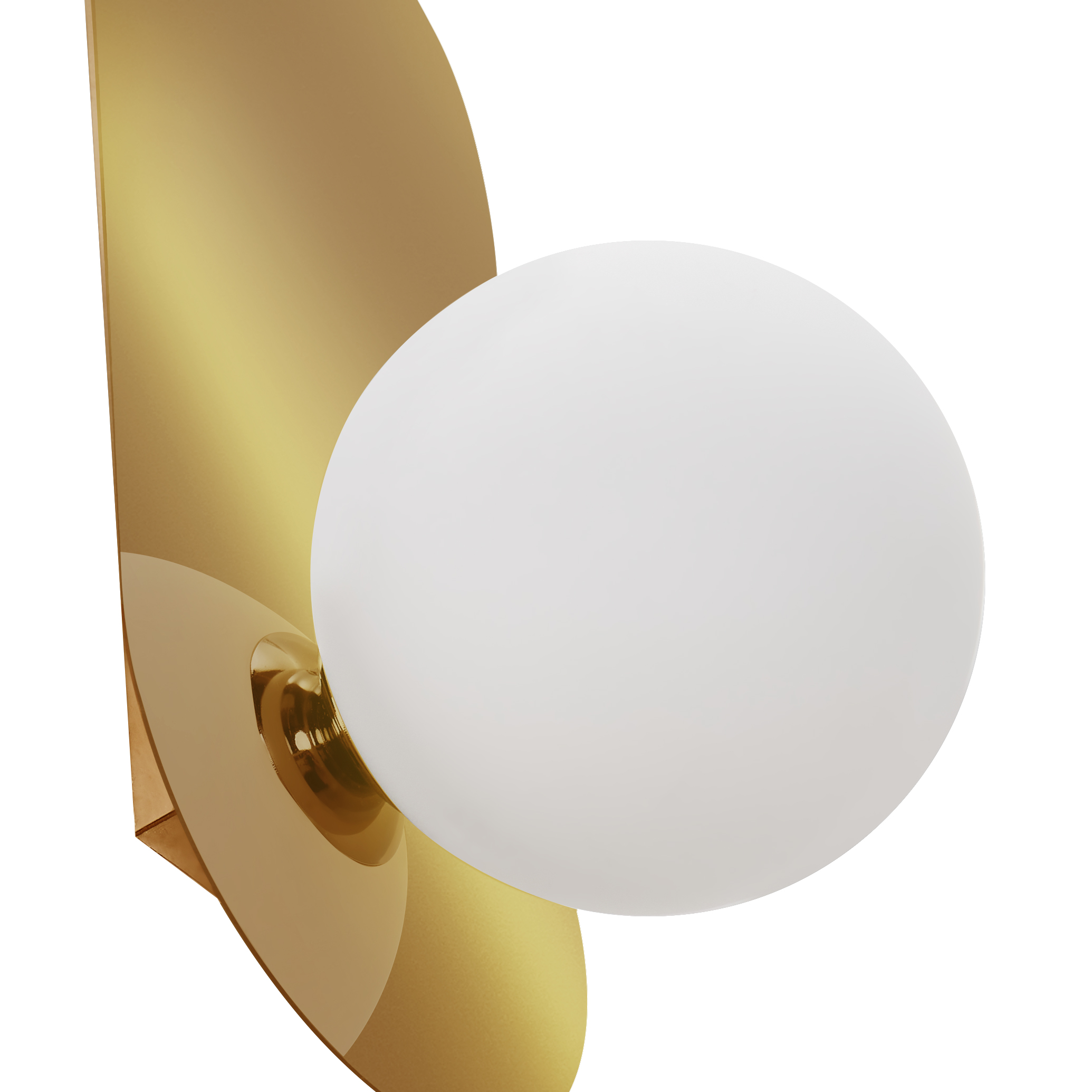 Set di 2 lampade da parete ovali con paralumi a globo in vetro Oro stile retrò