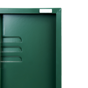 Armadio Portaoggetti Home Office Acciaio Verde 2 Ante 4 Ripiani Design Industriale