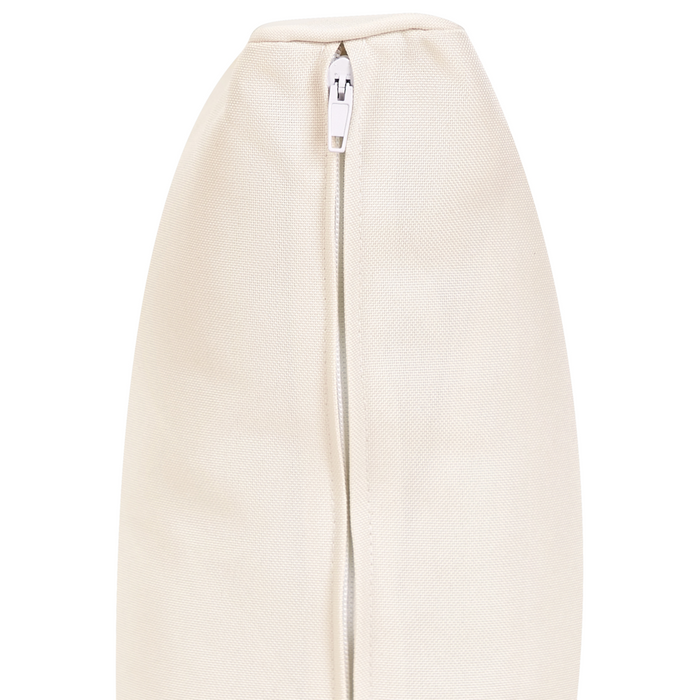 Set di copricuscini per giardino bianco sporco resistente ai raggi UV e con cerniera.