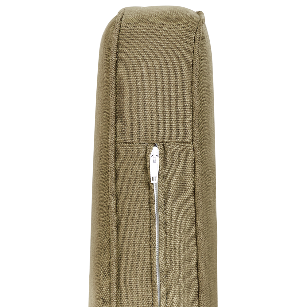 Set di copricuscini per giardino verde oliva resistente ai raggi UV e con cerniera.