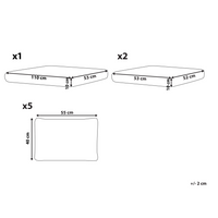 Set di copricuscini per giardino verde oliva resistente ai raggi UV e con cerniera.