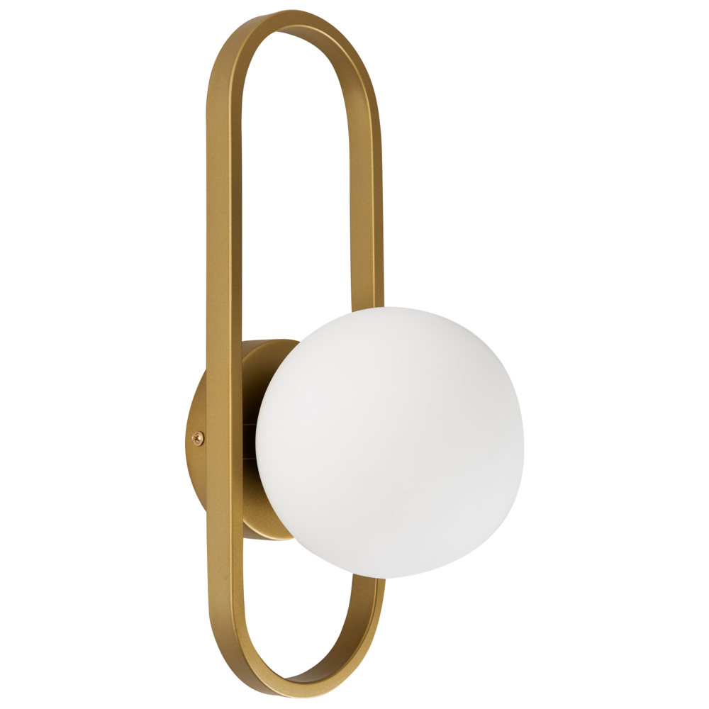 Lampada da parete in vetro opaco Paralume oro stile moderno