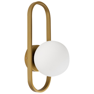 Lampada da parete in vetro opaco Paralume oro stile moderno