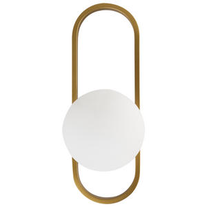 Lampada da parete in vetro opaco Paralume oro stile moderno