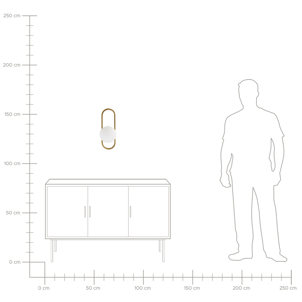 Lampada da parete in vetro opaco Paralume oro stile moderno