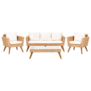 Set di copricuscini XL per giardino bianco sporco resistente ai raggi UV e con cerniera.