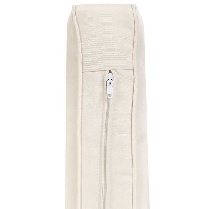 Set di copricuscini XL per giardino bianco sporco resistente ai raggi UV e con cerniera.