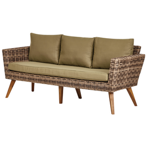 Set di copricuscini XL per giardino verde oliva resistente ai raggi UV e con cerniera.