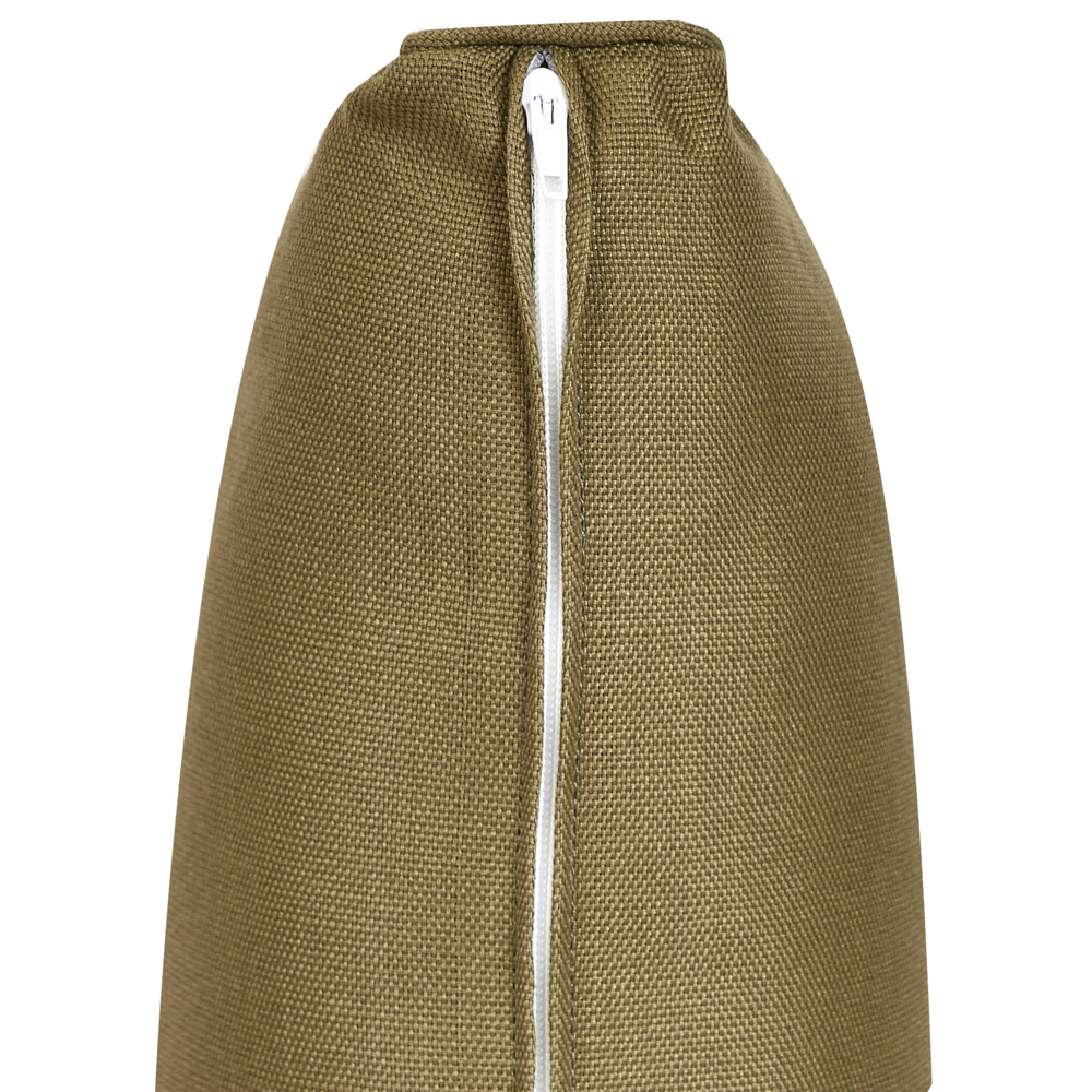 Set di copricuscini XL per giardino verde oliva resistente ai raggi UV e con cerniera.