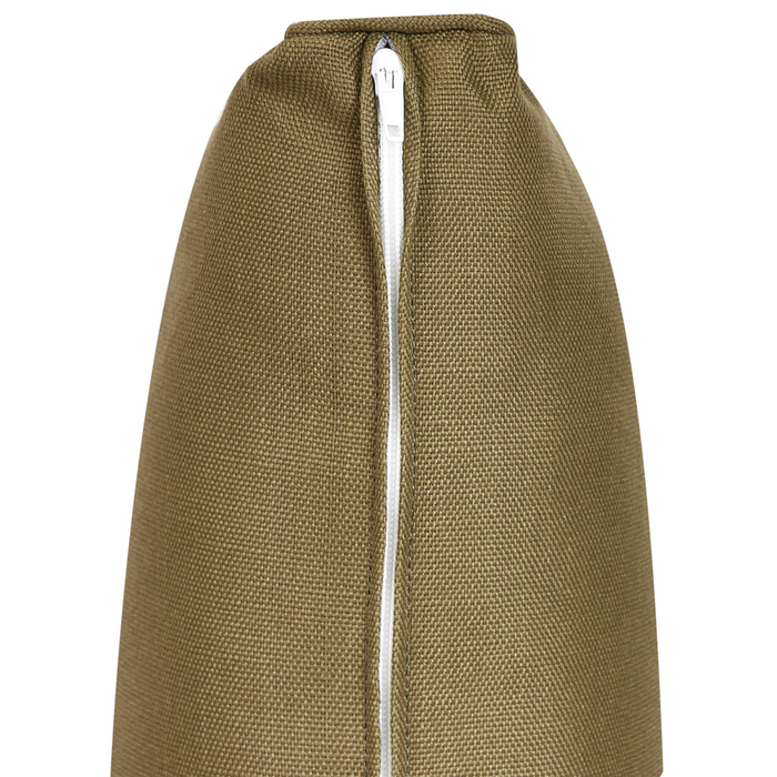 Set di copricuscini XL per giardino verde oliva resistente ai raggi UV e con cerniera.
