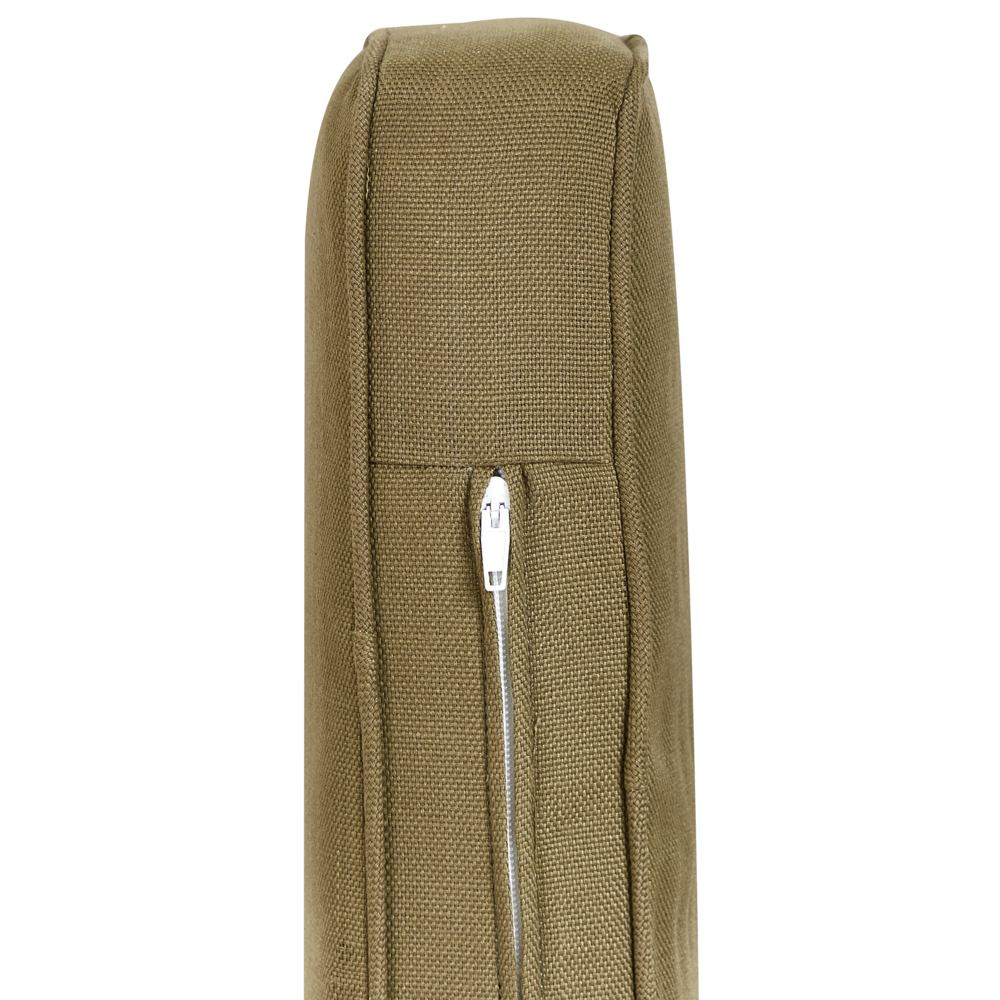 Set di copricuscini XL per giardino verde oliva resistente ai raggi UV e con cerniera.