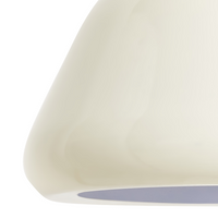 Lampada a sospensione in metallo beige chiaro moderna di ispirazione vintage di forma arrotondata